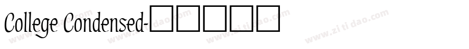College Condensed字体转换